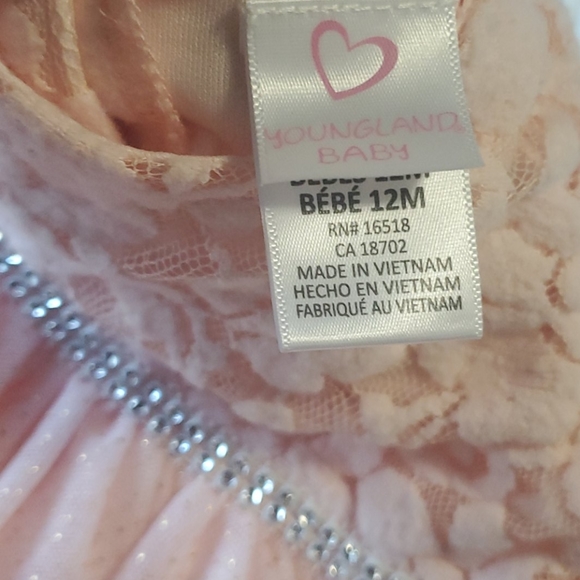 Baby girl lace orange dress - Picture 5 of 5